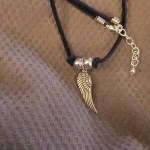 Angel protection Wings with 20" leather chain